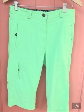 Killtec Women's Lime Green Cargo Crop Pants